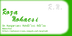 roza mohacsi business card